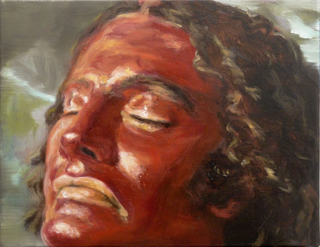 Red head, 2108, oil on canvas, 27x35cm